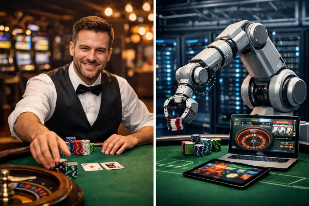 Czynnik ludzki vs automatyzacja: kto naprawdę rządzi w kasynach online